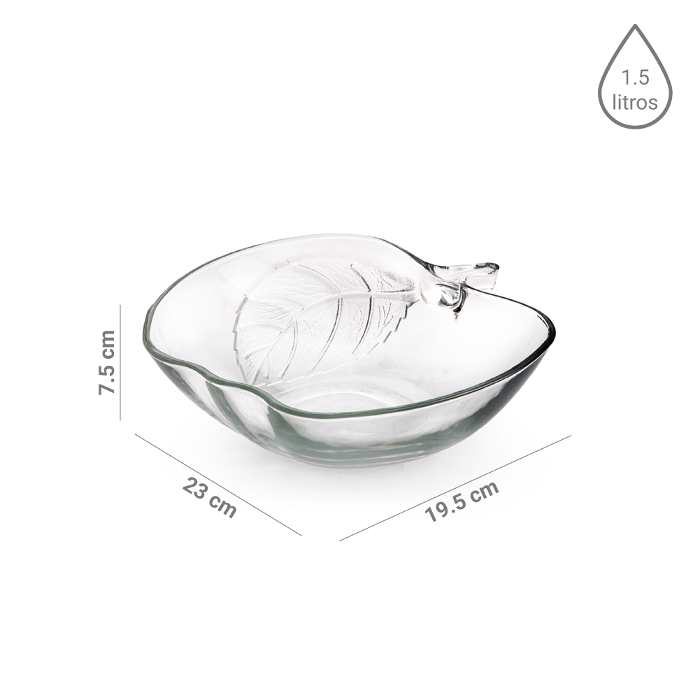Ensaladera Manzana 1.5L Vidrio Crisa - Imagen 2