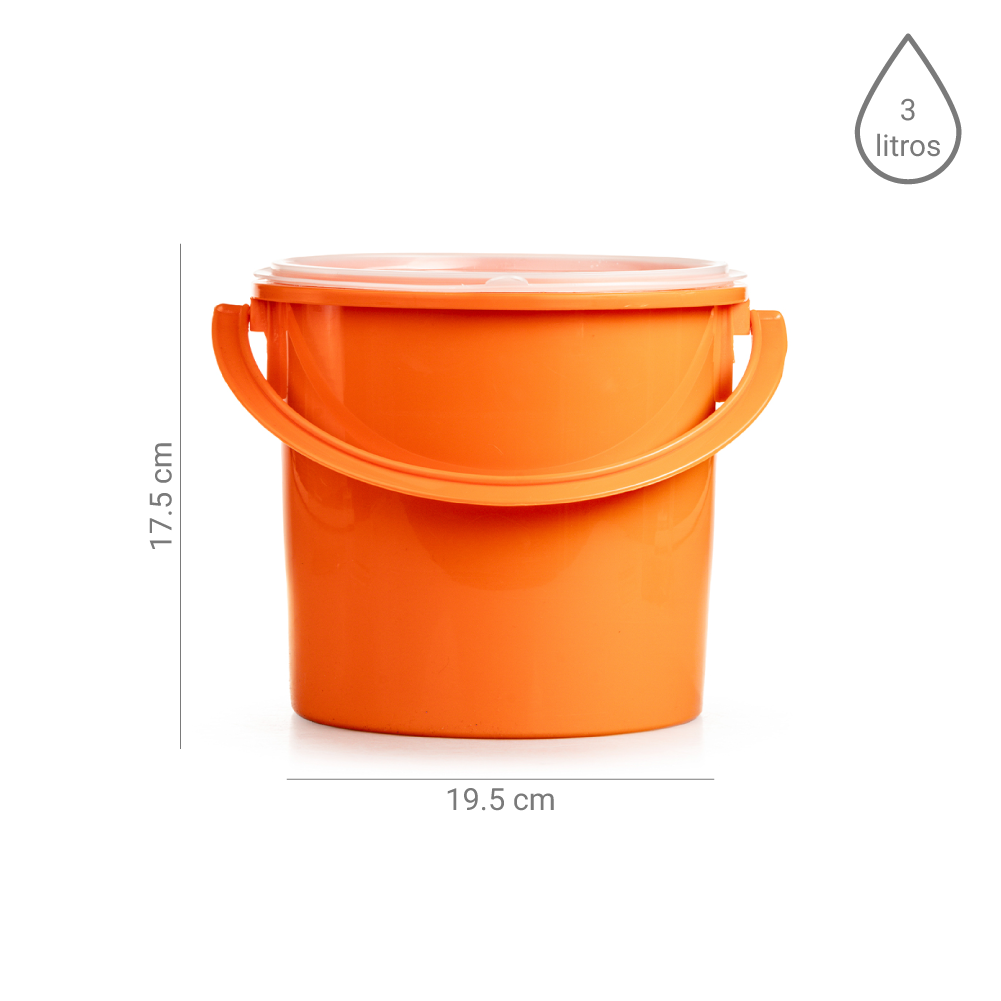 Bote Plastico con Tapa 3L Colores Arplasa - Imagen 2