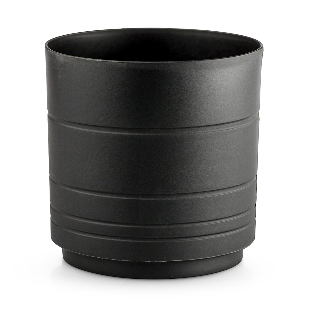Maceta Amalfi Redonda 15.3cm Negro Plastico La Ardilla