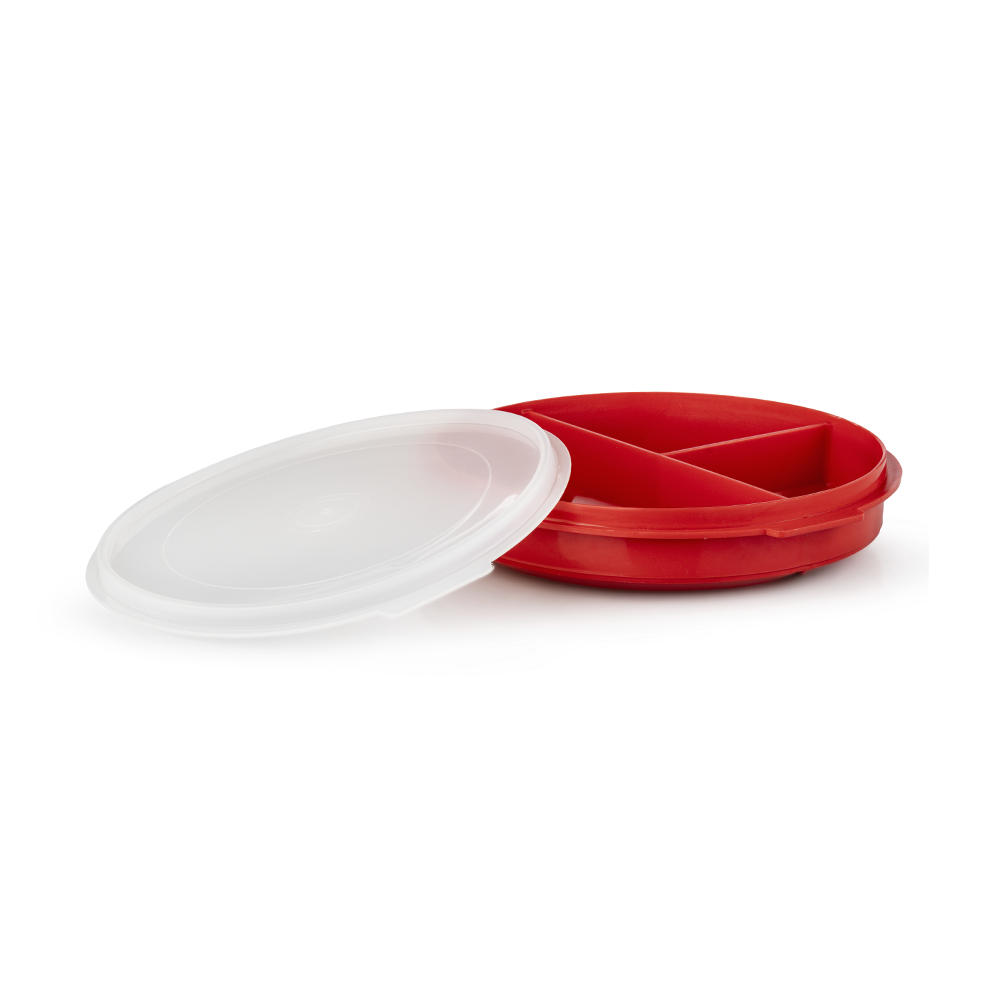 Plato con Divisiones y Tapa 900ml Plastico Colores Arplasa - Imagen 5