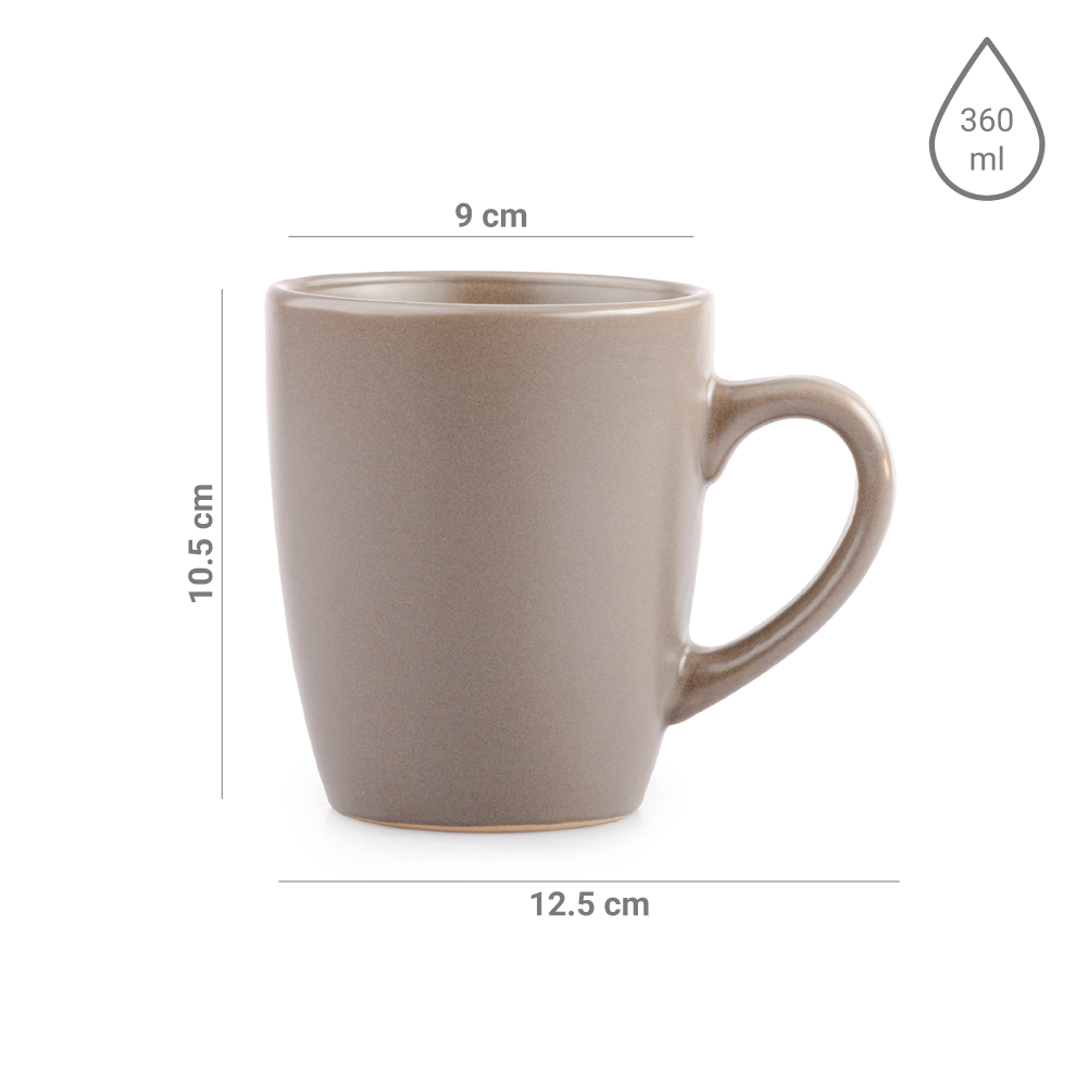 Taza Match 360ml Cerámica Taupe Crown Baccara - Imagen 2