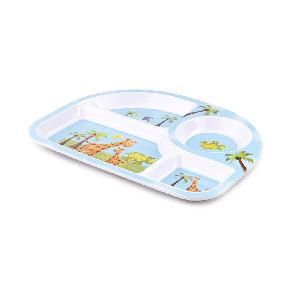 Plato Infantil Con Divisiones Diseños Melamina - Imagen 4