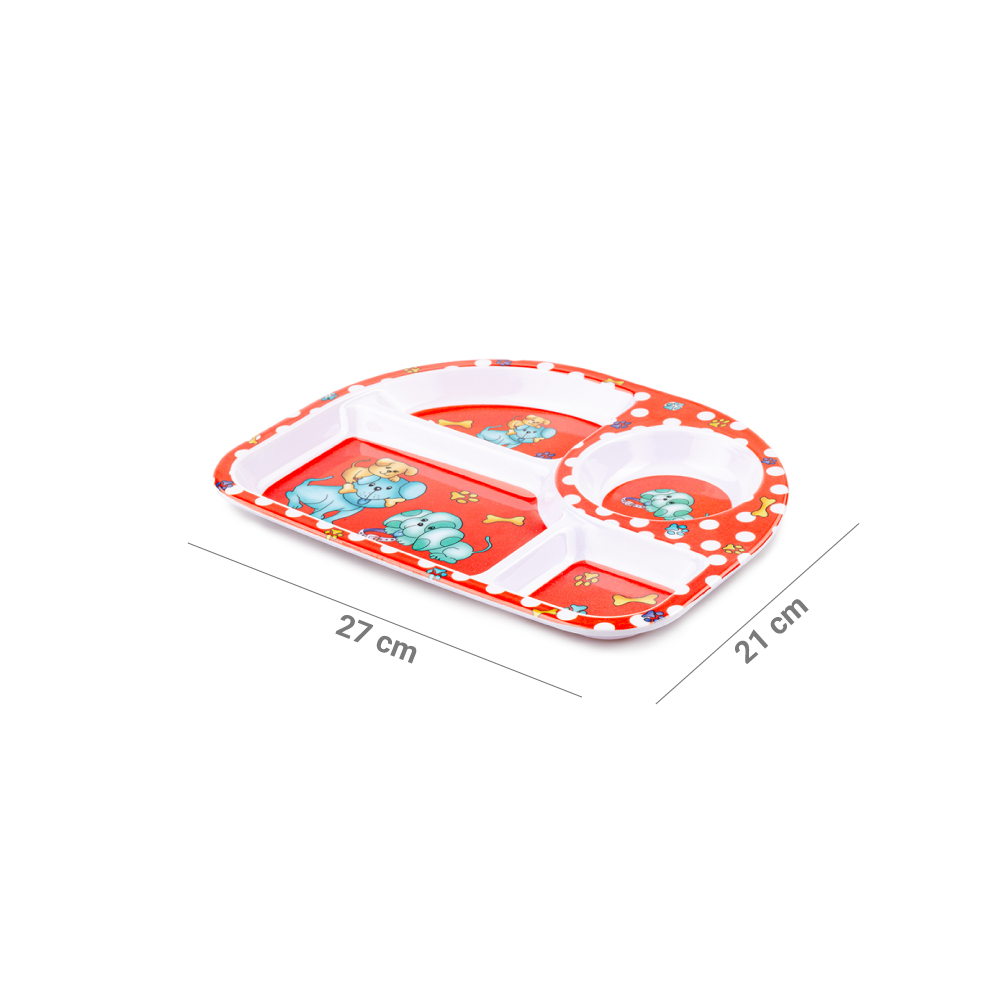 Plato Infantil Con Divisiones Diseños Melamina - Imagen 2