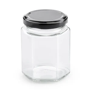 Frasco Hexagonal 180ml Vidrio Omibel