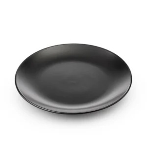 Plato Trinche Match 27cm Cerámica Negro Crown Baccara